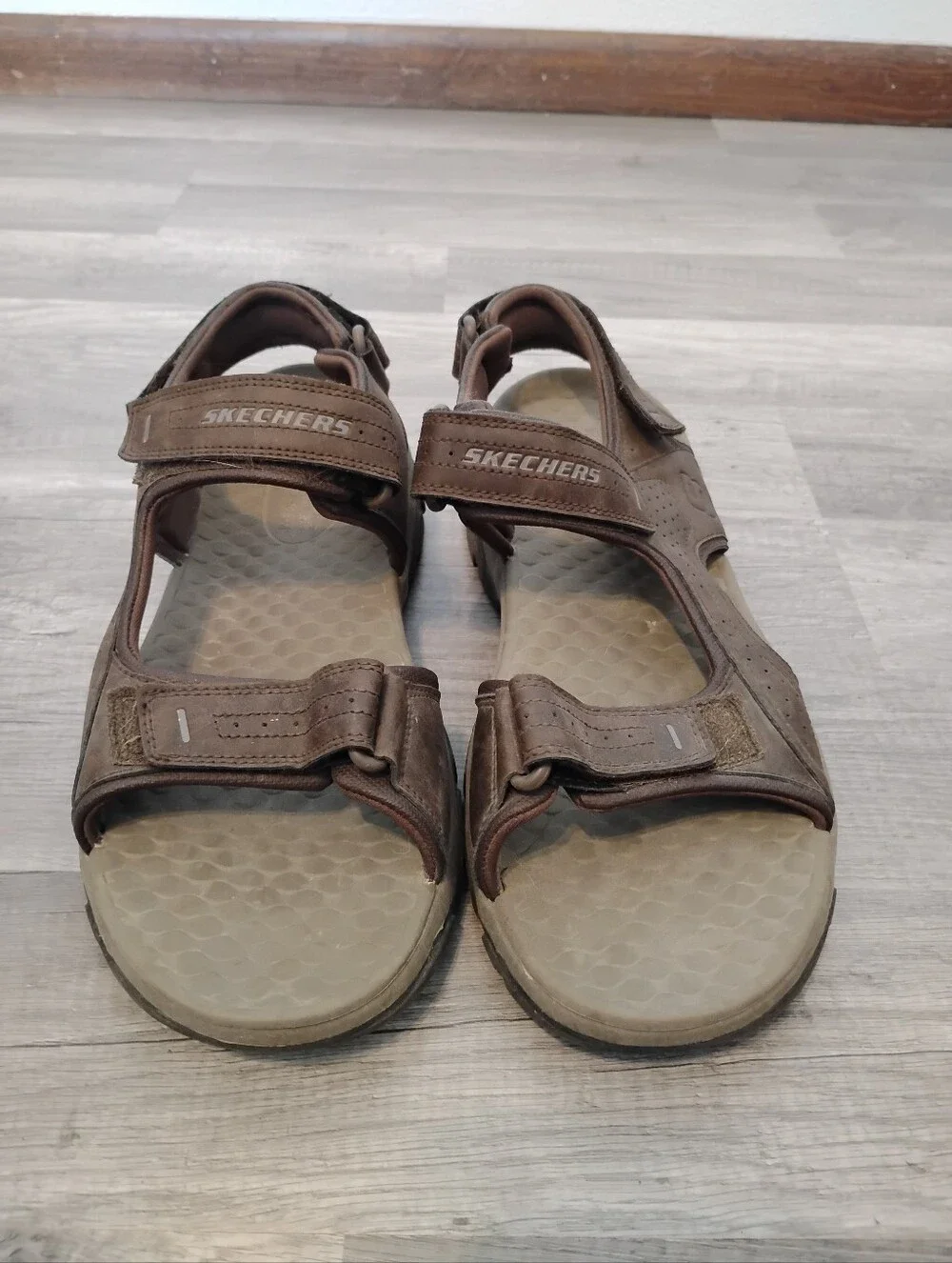 Skechers Men's Two Strap Brown Sandals